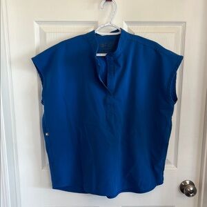 FIGS Cobalt Blue Cap-Sleeve Tunic
